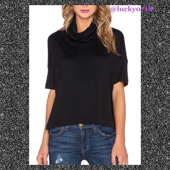 rag & bone Tops - Rag & Bone EUC Blake Cowl Neck Turtleneck Top in Black Sz S